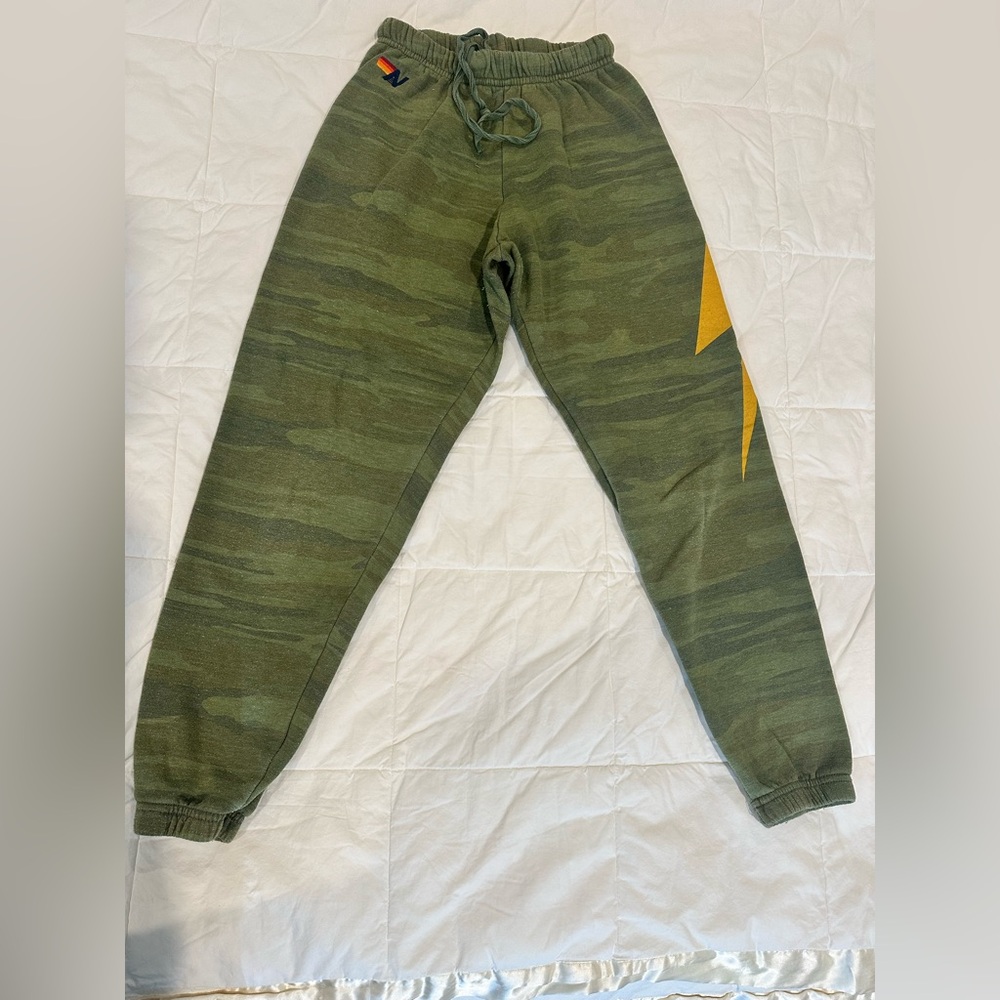 Aviator Nation Camo with Bolt Sweatpants Size XS
